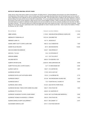 Union County Nc Personal Property Tax Union County Nc Personal Property Tax