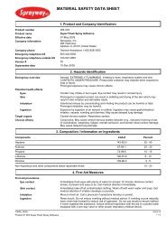 Sprayway 84 Super Flash Spray Adhesive MSDS