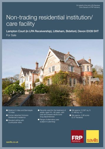 Non-trading residential institution/ care facility - Savills