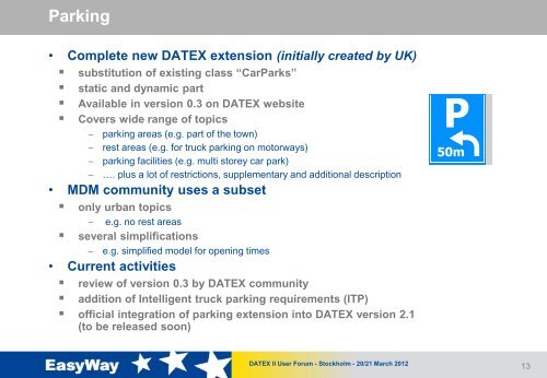 Use of Datex II in the German Mobility Data Marketplace by local ...
