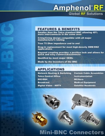 Mini BNC Brochure - Amphenol RF