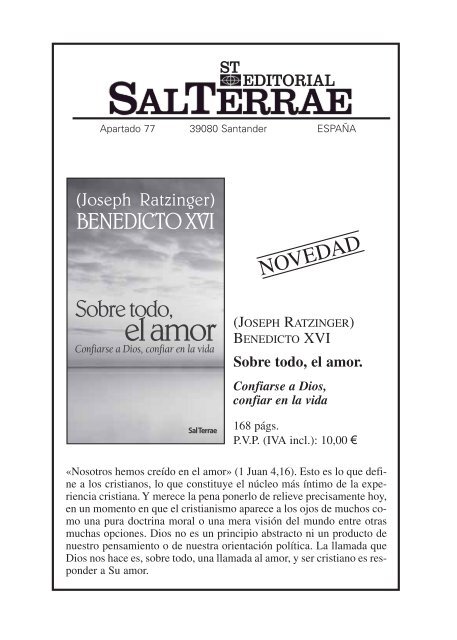 SUMARIO - Editorial Sal Terrae