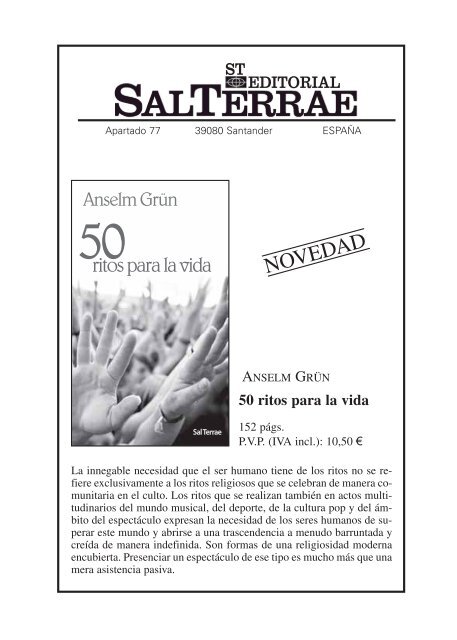 SUMARIO - Editorial Sal Terrae