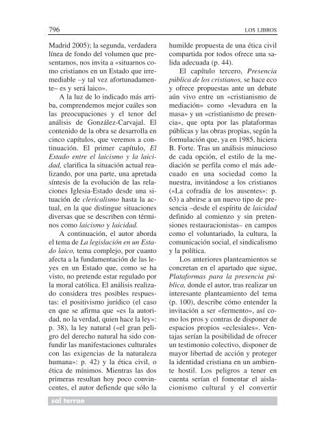 SUMARIO - Editorial Sal Terrae