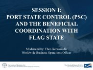 SESSION I: PORT STATE CONTROL (PSC) AND THE ... - IRI