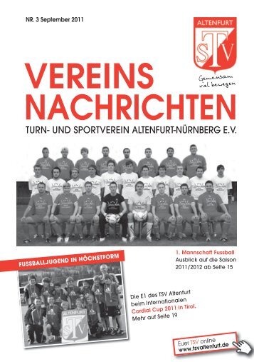 trainings- und übungsplan - TSV Altenfurt