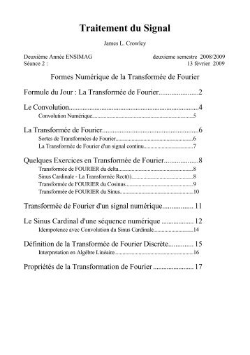 La TransformÃ©e de Fourier - PRIMA