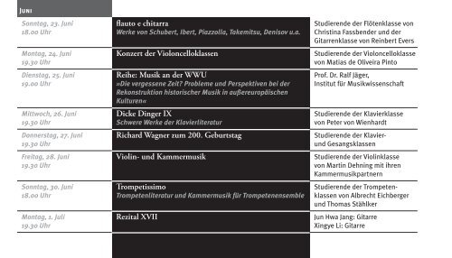 Halbjahresprogramm der Musikhochschule MÃƒÂ¼nster - WestfÃƒÂ¤lische ...