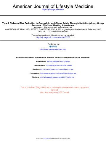 American Journal of Lifestyle Medicine - nocookie.net