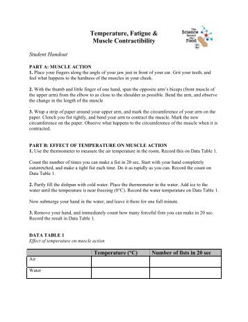 Temperature, Fatigue & Muscle Contractibility