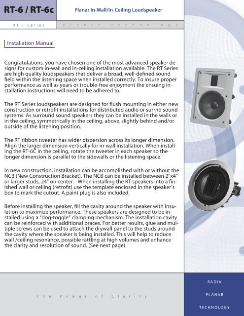 Rt Installation Manual Pdf Bg Radia