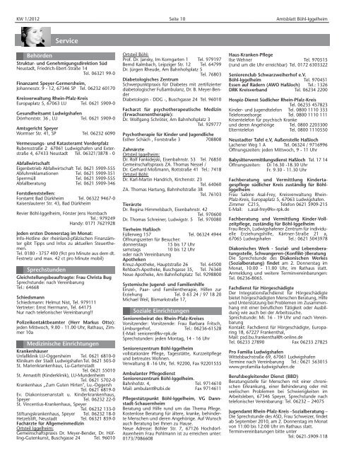 Amtsblatt vom 05.01.2012 (KW 1) - Gemeinde Böhl-Iggelheim