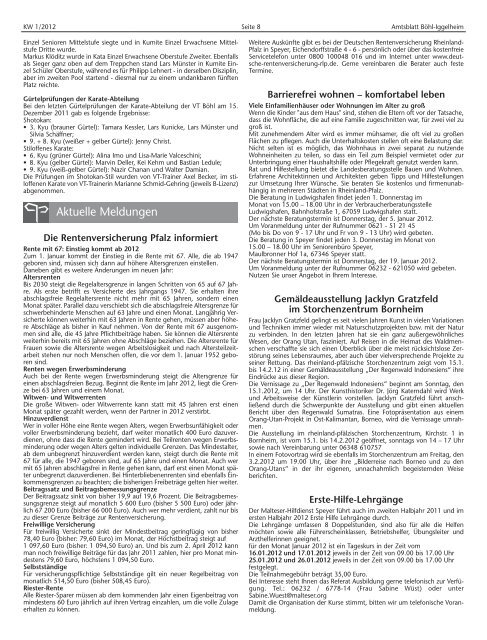 Amtsblatt vom 05.01.2012 (KW 1) - Gemeinde Böhl-Iggelheim