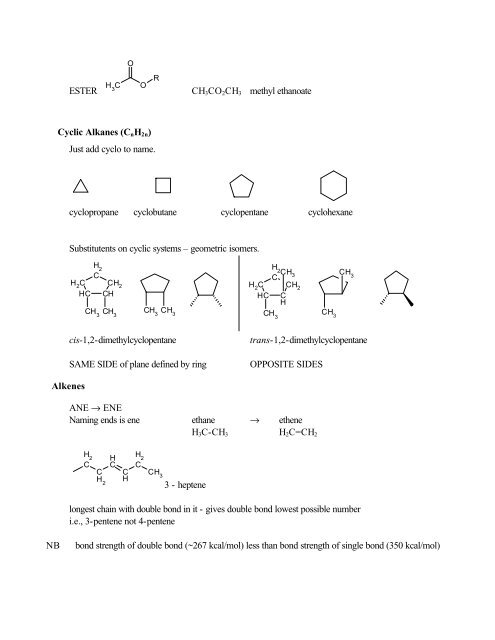 Organic Chemistry Structures of Organic Compounds
