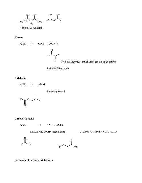 Organic Chemistry Structures of Organic Compounds