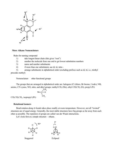 Organic Chemistry Structures of Organic Compounds