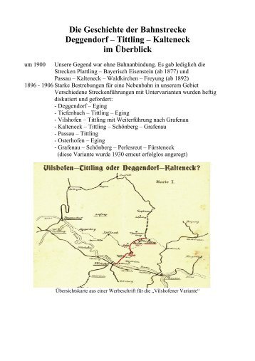 Die Geschichte der Bahnstrecke Deggendorf - Dreiburgenland-Tittling