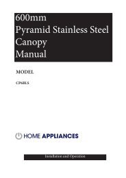 User Manuals - IAG Appliances