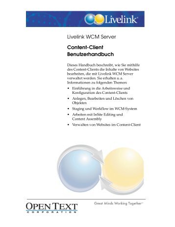 Livelink WCM Server Content-Client Benutzerhandbuch - Mini