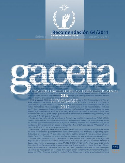 Gaceta NÂ° 256 - ComisiÃ³n Nacional de los Derechos Humanos