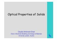 2. Optical Properties of Solids - WIEN 2k