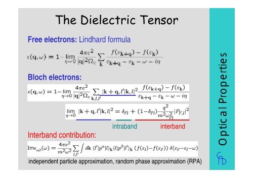 2. Optical Properties of Solids - WIEN 2k