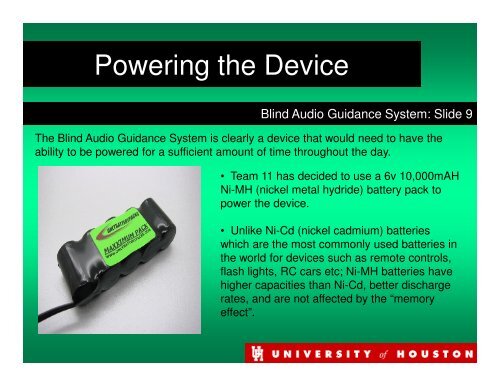 Blind Audio Guidance System