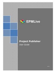 EPM Live Project Publisher User Guide