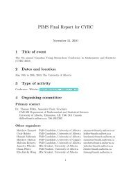 PIMS Final Report for CYRC