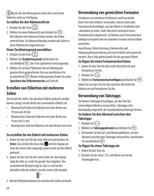 PDF-Datei Bedienungsanleitung DYMO ... - Office-Profishop