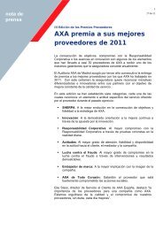 AXA premia a sus mejores proveedores de 2011