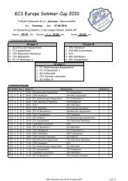 G-Junioren-Turnierplan - FC Sportfreunde Heppenheim