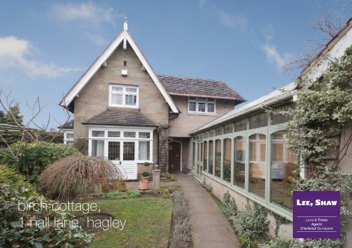 Birch Cottage 1 Hall Lane Hagley Lee Shaw Partnership