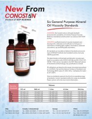 Conostan Oil Viscosity Standards front - SCP Science