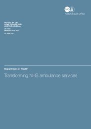 Transforming NHS ambulance services - National Audit Office