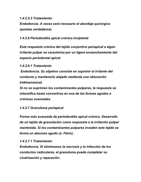 Manual de Endodoncia. PatologÃ­a pulpo- periapical.