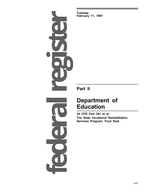 federal register - U.S. Government Printing Office