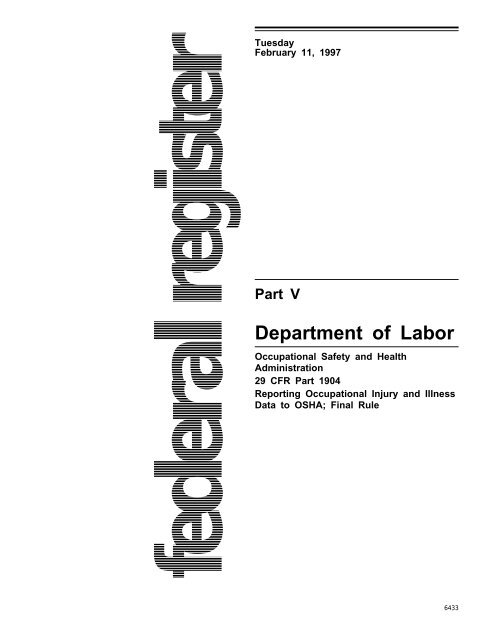 federal register - U.S. Government Printing Office