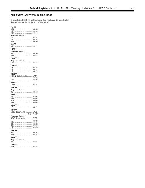 federal register - U.S. Government Printing Office