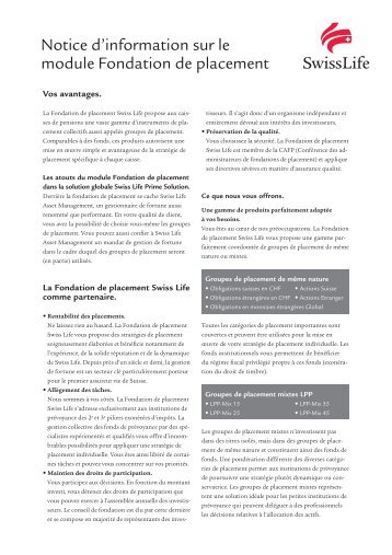 Fondation de placement - Swiss Life