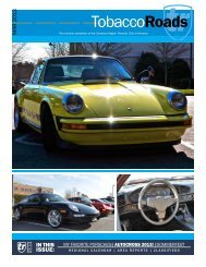 TobaccoRoads - Carolinas Region Porsche Club of America (PCA)