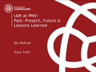 IAM at PMV: Past, Present, Future & Lessons Learned - staging.files ...