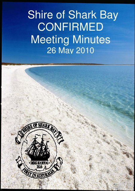 Minutes 26-05-10 - Shire of Shark Bay