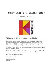 Elev- och föräldrahandbok - Kulturama