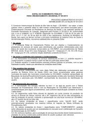 Edital de Credenciamento nÂº 01-2013CIS-AMAVI