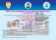 Fifth International Groundwater Conference (IGWC-2012)