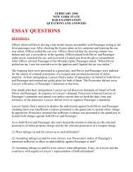 ESSAY QUESTIONS - New York State Board of Law Examiners
