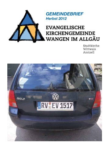 gemeindebrief - Evangelische Kirchengemeinde Wangen im Allgäu