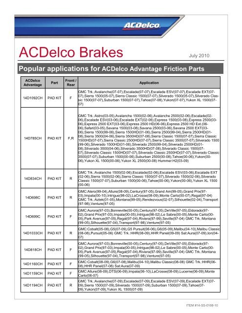 ACDelco Brakes