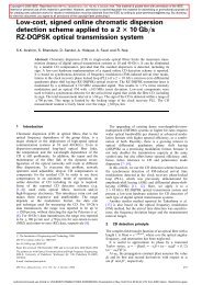 Low-cost, signed online chromatic dispersion detection scheme ...